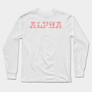 Alpha Cow Pattern Long Sleeve T-Shirt